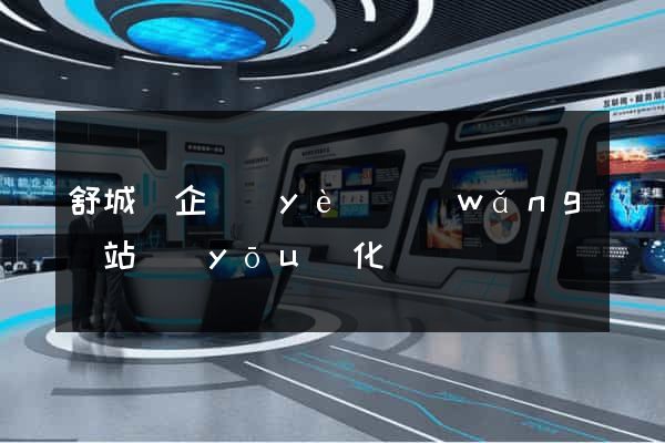 舒城縣企業(yè)網(wǎng)站優(yōu)化