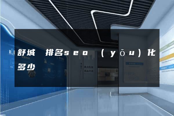舒城縣排名seo優(yōu)化多少錢