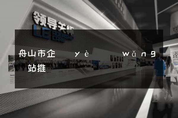 舟山市企業(yè)網(wǎng)站推廣