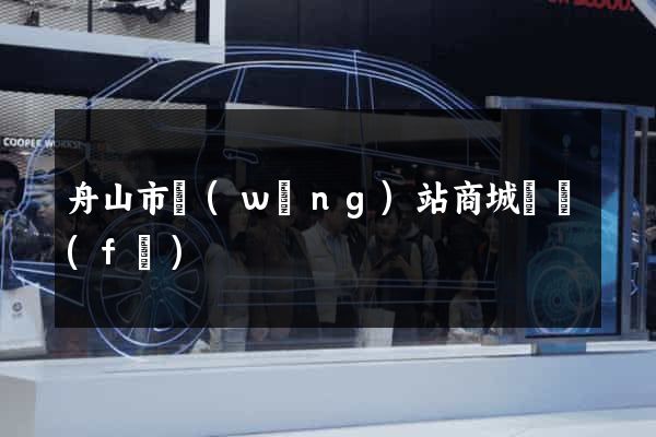 舟山市網(wǎng)站商城開發(fā)