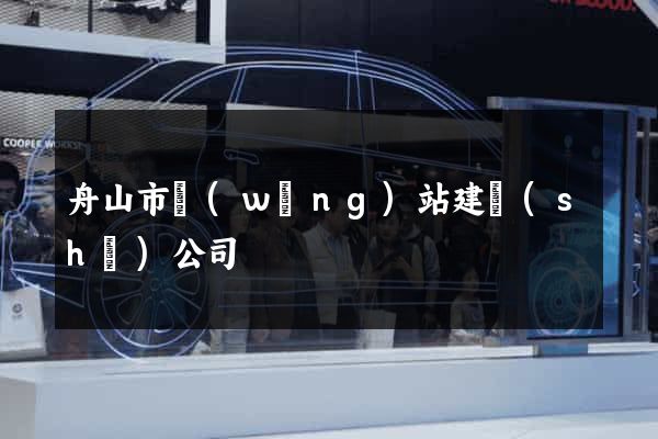 舟山市網(wǎng)站建設(shè)公司