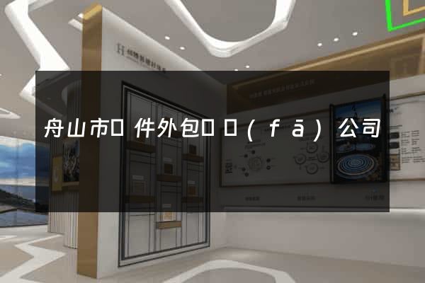 舟山市軟件外包開發(fā)公司