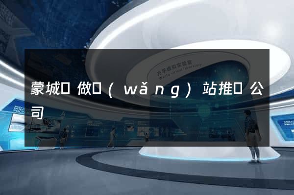 蒙城縣做網(wǎng)站推廣公司