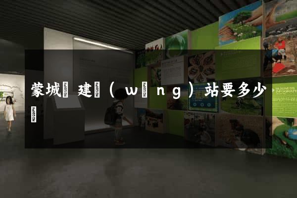 蒙城縣建網(wǎng)站要多少錢