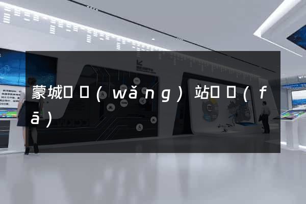 蒙城縣網(wǎng)站開發(fā)