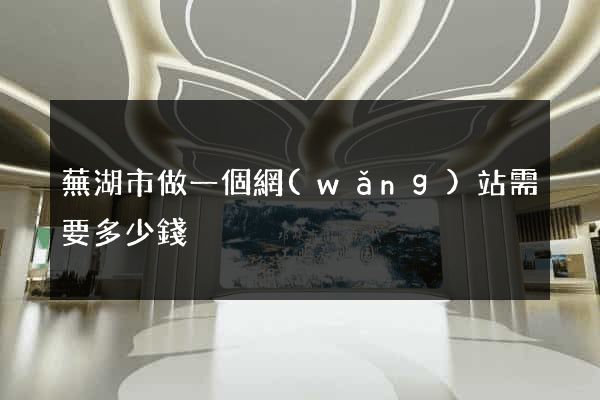 蕪湖市做一個網(wǎng)站需要多少錢