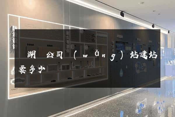蕪湖縣公司網(wǎng)站建站要多少錢
