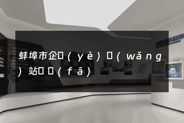蚌埠市企業(yè)網(wǎng)站開發(fā)