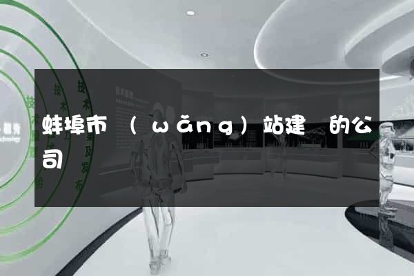 蚌埠市網(wǎng)站建設的公司