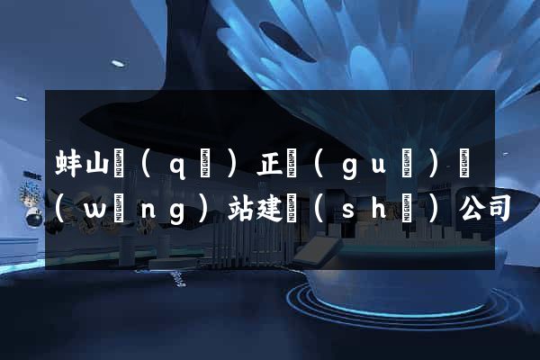 蚌山區(qū)正規(guī)網(wǎng)站建設(shè)公司