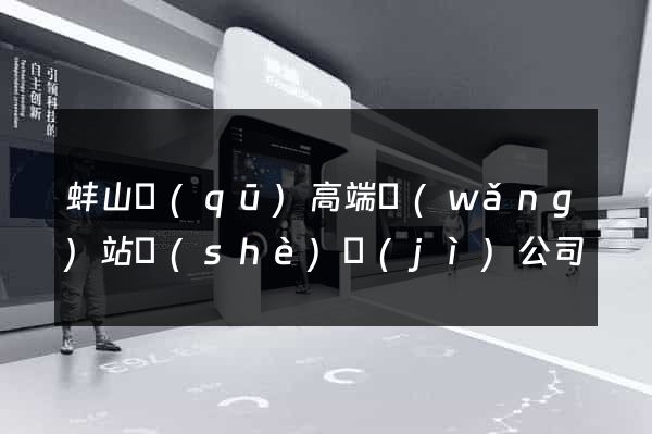 蚌山區(qū)高端網(wǎng)站設(shè)計(jì)公司