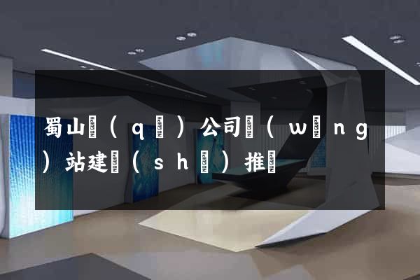 蜀山區(qū)公司網(wǎng)站建設(shè)推廣