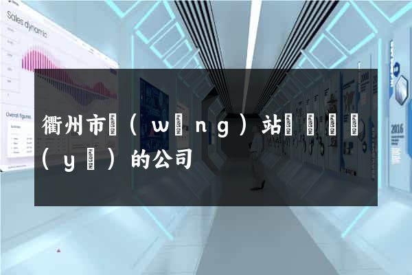 衢州市網(wǎng)站設計專業(yè)的公司