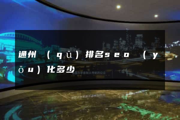 通州區(qū)排名seo優(yōu)化多少錢