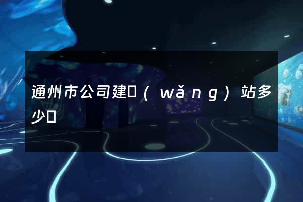 通州市公司建網(wǎng)站多少錢