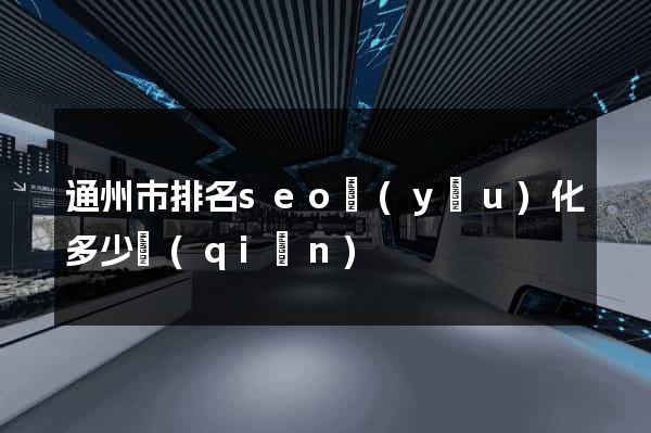 通州市排名seo優(yōu)化多少錢(qián)