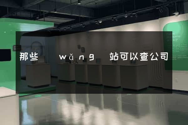 那些網(wǎng)站可以查公司
