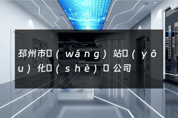 邳州市網(wǎng)站優(yōu)化設(shè)計公司