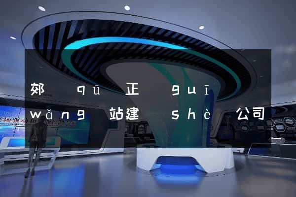 郊區(qū)正規(guī)網(wǎng)站建設(shè)公司