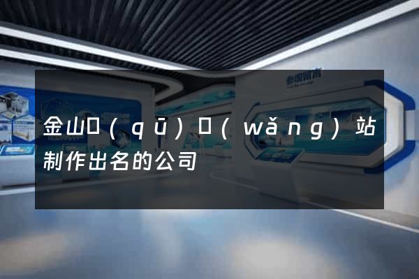 金山區(qū)網(wǎng)站制作出名的公司