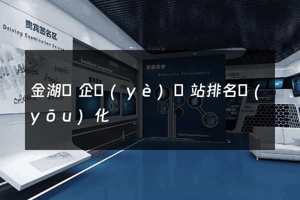 金湖縣企業(yè)網站排名優(yōu)化