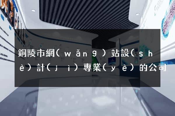 銅陵市網(wǎng)站設(shè)計(jì)專業(yè)的公司