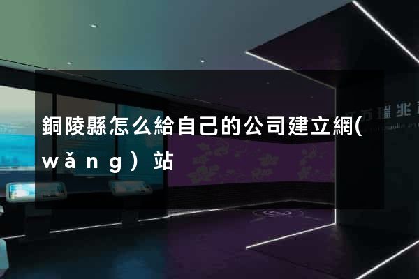 銅陵縣怎么給自己的公司建立網(wǎng)站