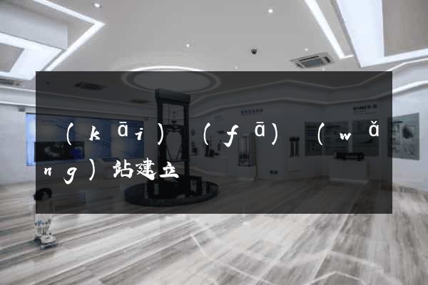 開(kāi)發(fā)網(wǎng)站建立