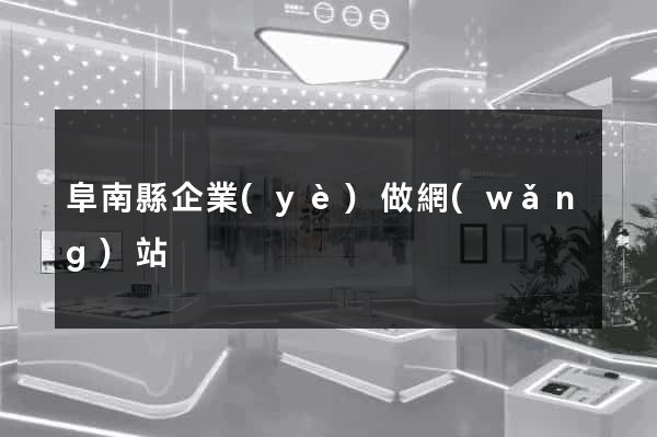 阜南縣企業(yè)做網(wǎng)站