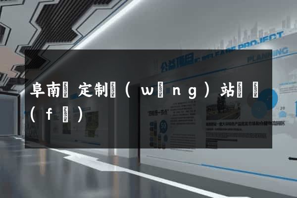 阜南縣定制網(wǎng)站開發(fā)