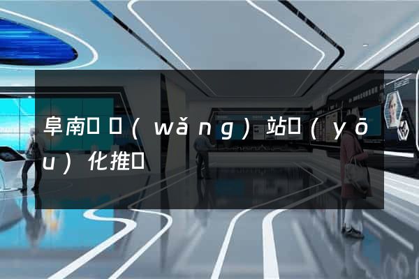 阜南縣網(wǎng)站優(yōu)化推廣