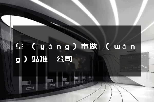 阜陽(yáng)市做網(wǎng)站推廣公司