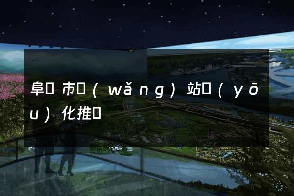 阜陽市網(wǎng)站優(yōu)化推廣
