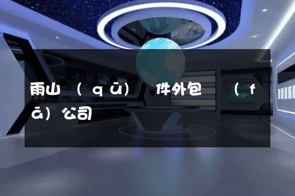 雨山區(qū)軟件外包開發(fā)公司