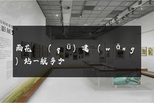 雨花臺區(qū)建網(wǎng)站一般多少錢