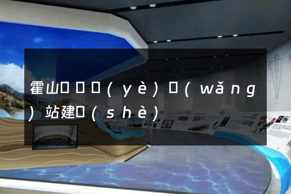霍山縣專業(yè)網(wǎng)站建設(shè)