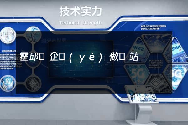 霍邱縣企業(yè)做網站