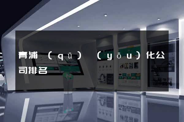 青浦區(qū)優(yōu)化公司排名