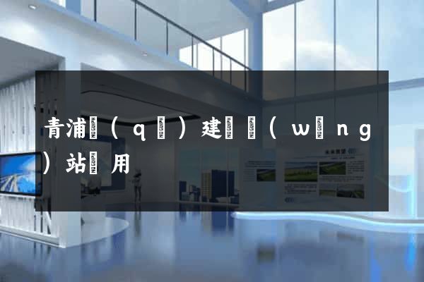 青浦區(qū)建個網(wǎng)站費用