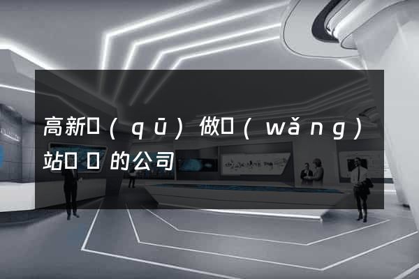 高新區(qū)做網(wǎng)站設計的公司