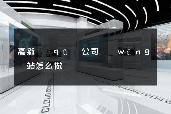 高新區(qū)公司網(wǎng)站怎么做