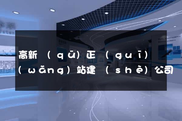 高新區(qū)正規(guī)網(wǎng)站建設(shè)公司