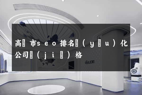 高郵市seo排名優(yōu)化公司價(jià)格