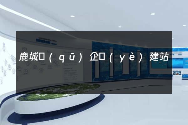 鹿城區(qū)企業(yè)建站
