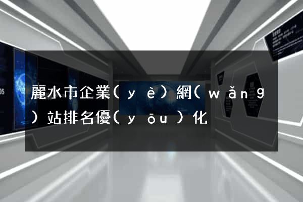 麗水市企業(yè)網(wǎng)站排名優(yōu)化