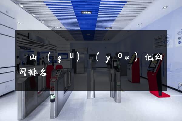 黃山區(qū)優(yōu)化公司排名