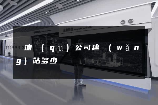 黃浦區(qū)公司建網(wǎng)站多少錢