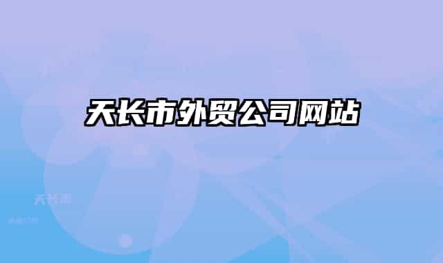 天長市外貿(mào)公司網(wǎng)站