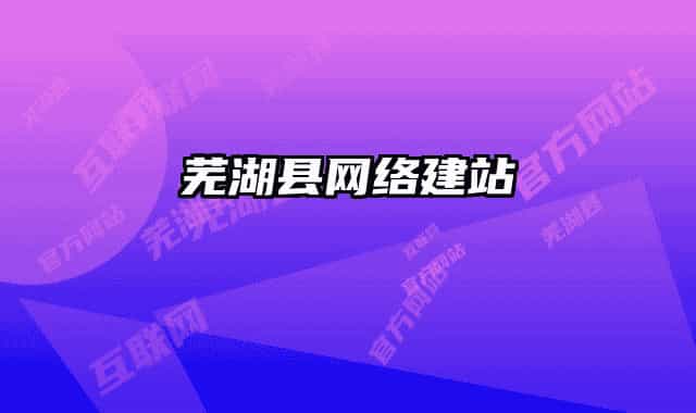 蕪湖縣網(wǎng)絡建站
