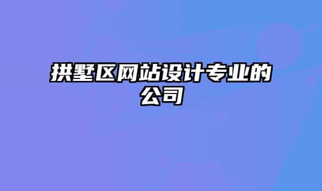 拱墅區(qū)網(wǎng)站設(shè)計專業(yè)的公司